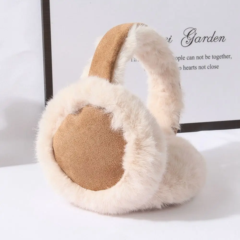 Warm Earmuffs Fur Earmuffs Suede Plush Earmuffs Fashion Thicken Ear Cap Foldable Ear Cover Earflap Keep Warmer Winter Earmuffs Female