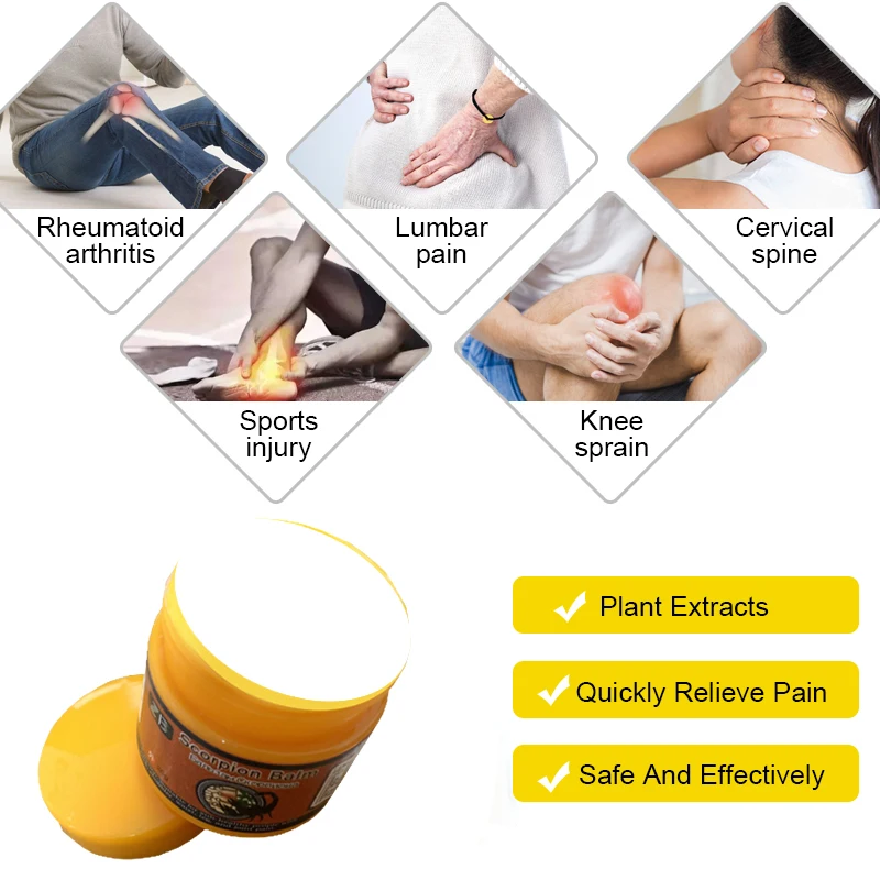 20g ZB Scorpion Venom Ointment Chinese Pain Cream For Relieve Back Muscle Ache Rheumatoid Arthritis Joints Analgesic Balm pain relief cream knee pain relief cream