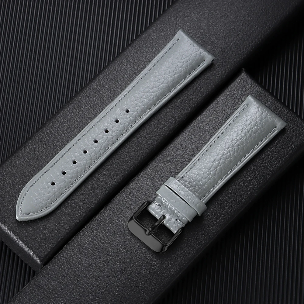Premium Brown Leather Watch Band - Universal Business Strap