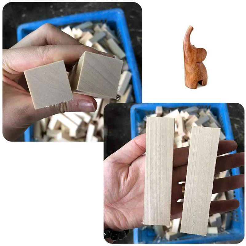 6Pcs Basswood Carving Blocks Wood Beginners Carving Hobby Kit DIY