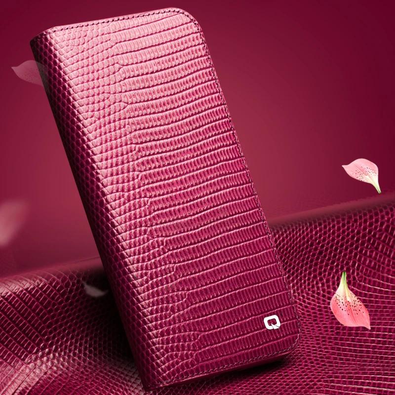

Cowhide Crocodile Pattern Phone Case For IPHONE 15 PRO 14 PLUS Rose Red Skin Funda Book Cover 13 12 PRO MAX Case Mobile Phones