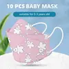 100 Pcs Baby Kids Disposable Face Mask Cartoon 4 Ply Ear Loop For 0-3 Years Old Children Soft Breathable Dust Proof Masks 2
