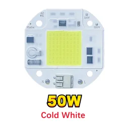 High - Performance LED Chip for Flood and Spotlight DIY Lighting - Driver - Free, Welding - Free (Cold White 50w)