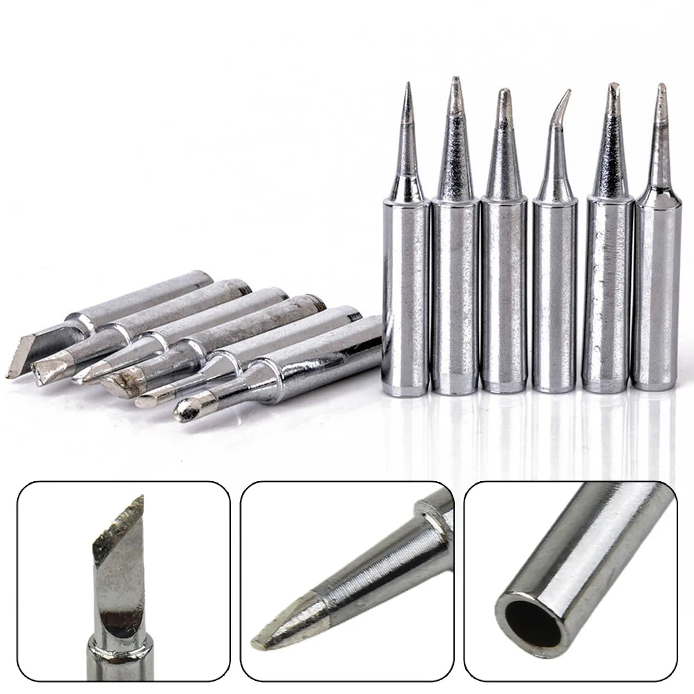 12pcs/Set 900M-T Soldering Iron Tips Welding Heads Lead-Free Copper Soldering Station Welding Tool For 936 937 938 969 8586 852D