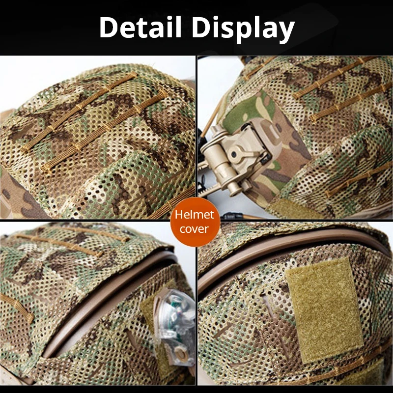 Couverture De Casque Tactique FMA - Multicam - Tissu Nylon - Airsoft / Chasse