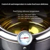 Japanese Deep Fryer With Thermometer and Lid 304 Stainless Steel Kitchen Tempura Fryer Pan Fryer Without Oil Frying Pan Fryer 3