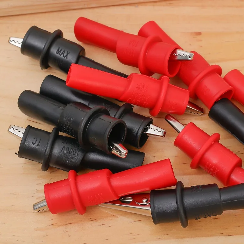 Alligator Clips Probe Crocodile Clip Banana Plug Test Cable Lead Connector Alligator Crocodile Test Clamp for Multimeter Testing