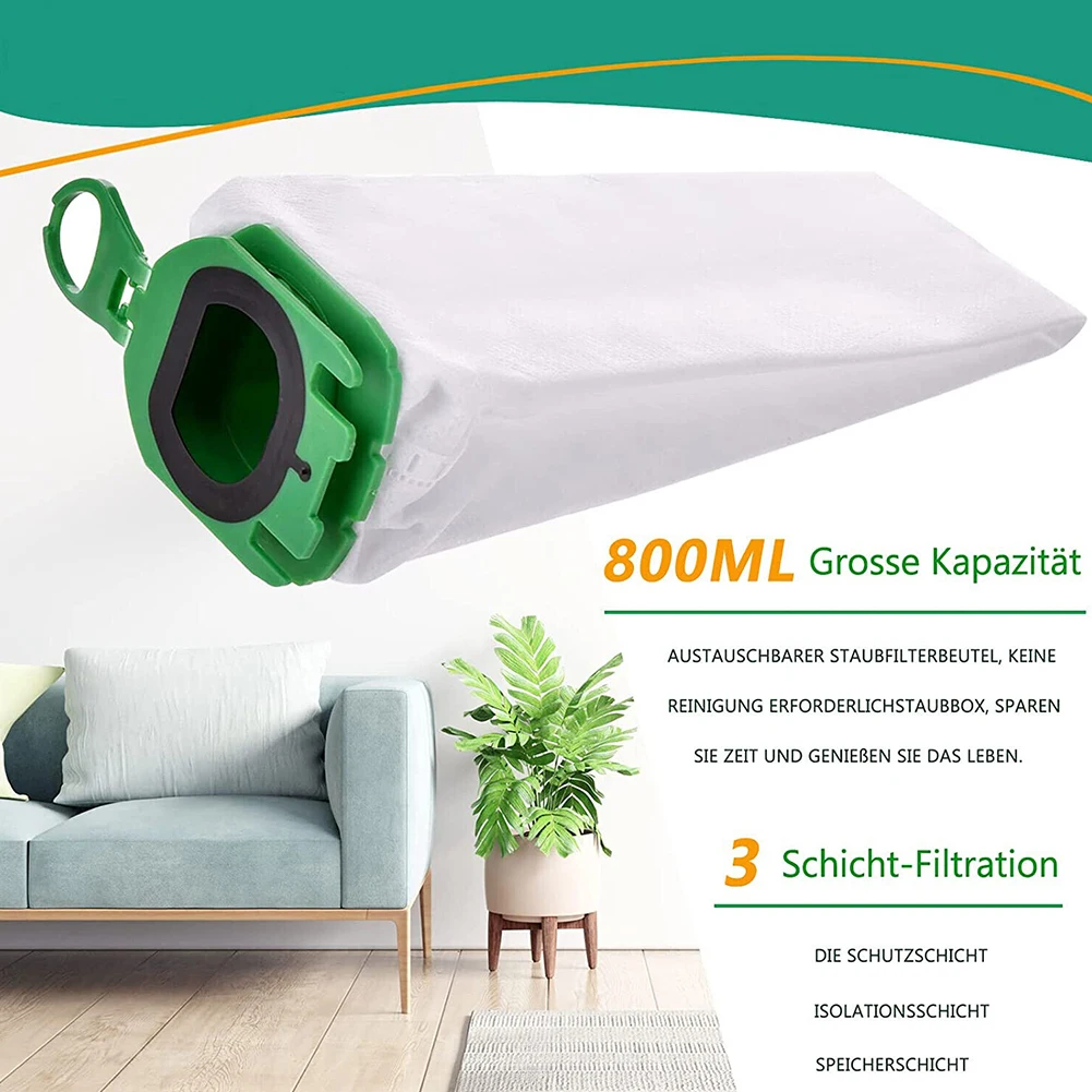 

Мешки для пыли VB100, мешки для пыли для пылесоса, 10 шт., 5 слоев, для Vorwerk Kobold Home, новый, для Vorwerk Kobold