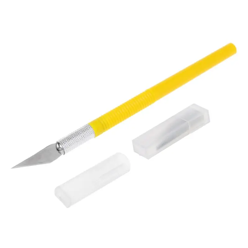 Engraving Craft Sculpture Knife 6Pcs Replace  Yellow Handle Art Stationery Drop ship