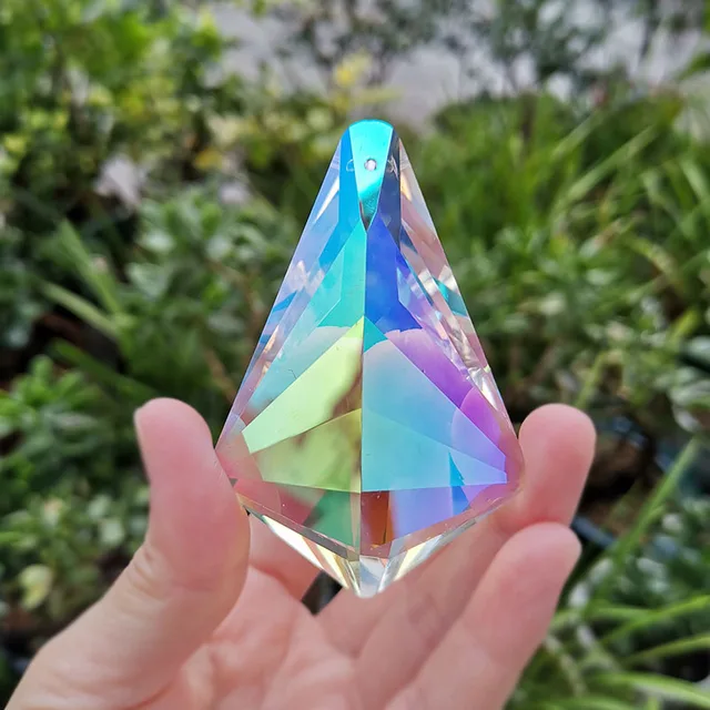76 Mm -Es Függő Napsütő Kristálycsillár Prizma Alkatrészek Csakra Ablak Dekoráció Figure Diy Otthoni Esküvői - Image 2