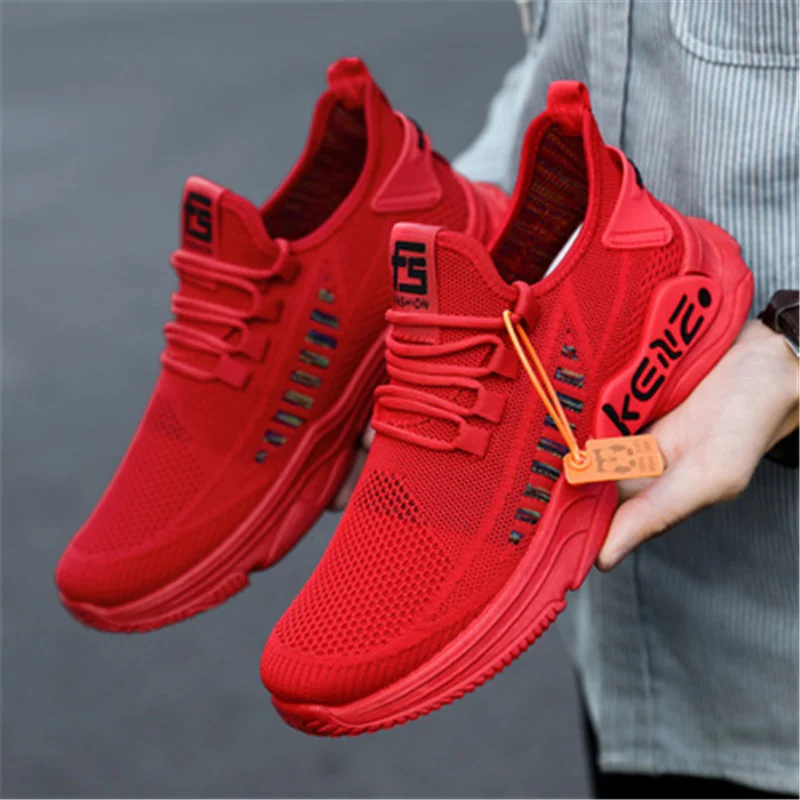 Dropshipping Men Sneakers Male Breathable Mesh Sports Mens Shoes Men Casual Shoes Large Size