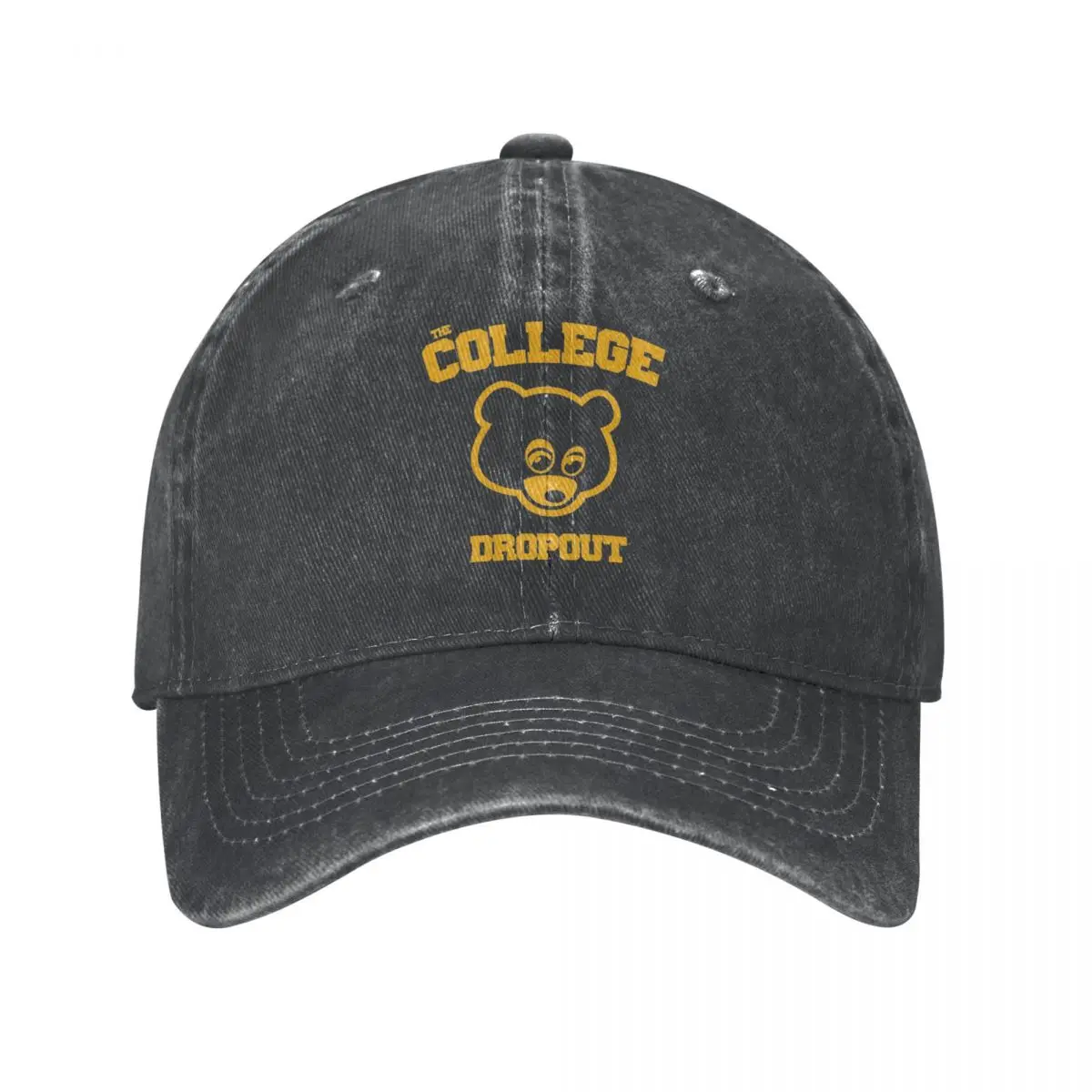 

Vintage The College Dropout Kanye West Baseball Cap Unisex Style Distressed Denim Sun Cap Outdoor All Seasons Travel Hats Cap