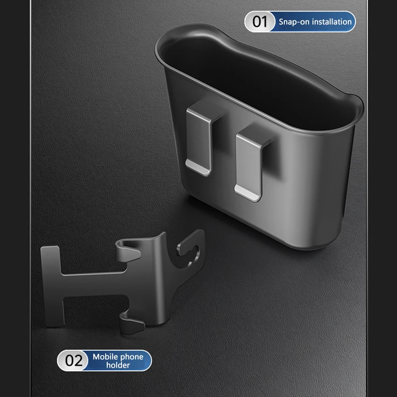 Car Trash Box with Mobile Phone Holder Hook