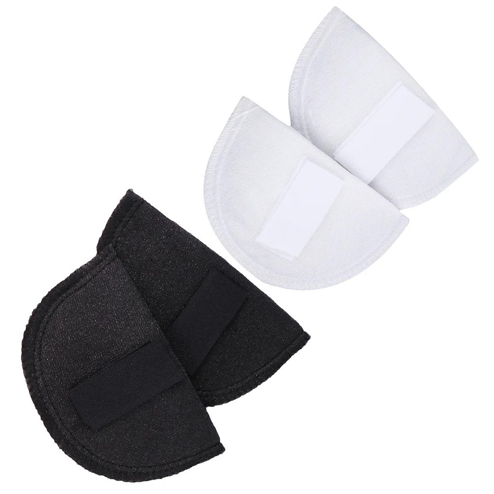 

2 Pairs Shoulder Pad with Hook and Loop Tape Sponge Pad Covered Set- in Shoulder Pads Clothes Shoulder Pad Knitwear Pad for Men