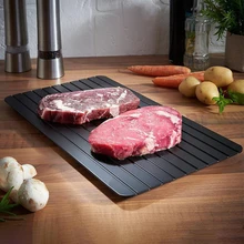  Rapid Defrost Tray Aluminium Portable Fast Defrosting Plate Board Frozen Meat Thawing Fresh Healthy Food Gadgets Kitchen Tools 