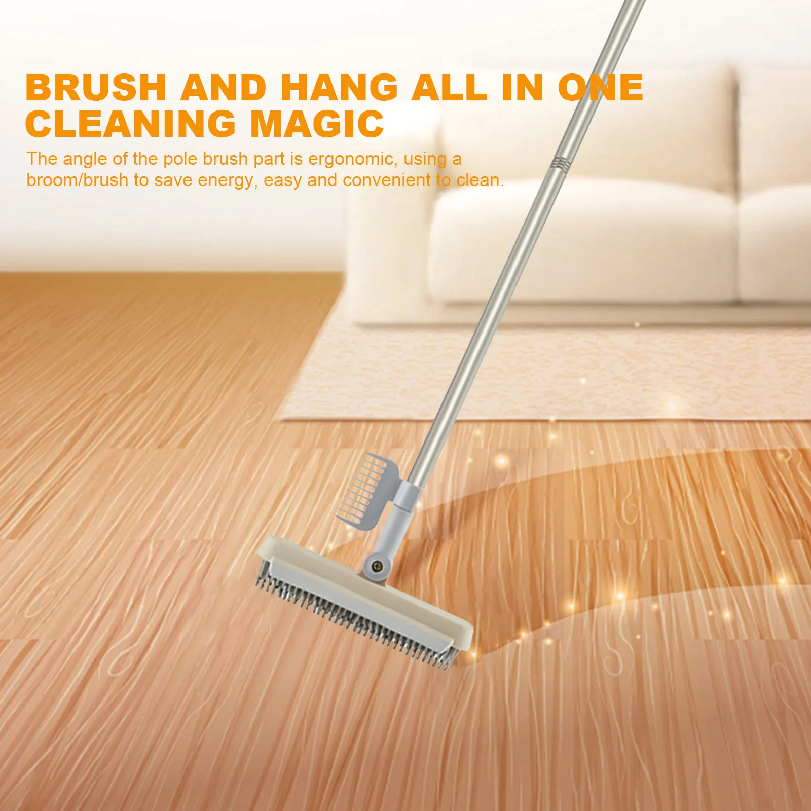 Cleaning Scrub Brush,2 in 1 Cleaning Scrub Brush,2 in 1 Cleaning Floor  Scrub Brush Floor Brush Scrubber,Wall Floors Cleaning Brush with Soft