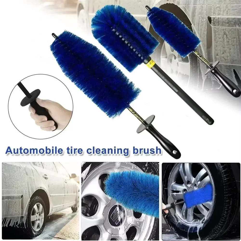 Soft Car Wheel Rim Tire Cleaning Brush Cleaner Non Scratch Car Detailing Washing Tool Soft Bristle Cleaner Car Cleaning Brush