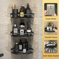 Bathroom Shelf Makeup Storage Organizer Shampoo Rack Shower Shelf Bathroom Accessories No Drill Wall Shelf 1