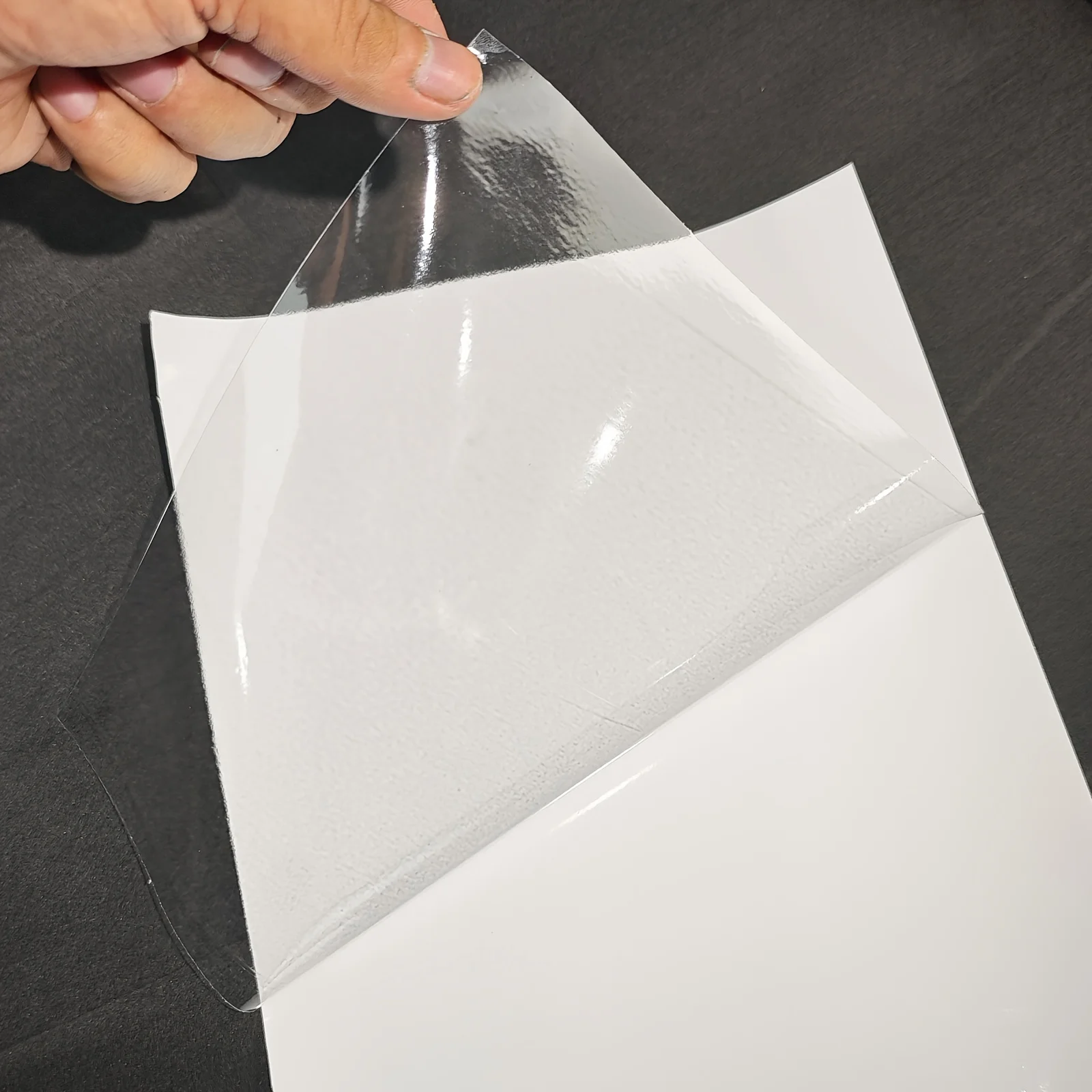 A4(8.3×11.7 inches) Clear Self-Adhesive Laminating Sheets 50 Pack, Waterproof, No Machine Needed - 3