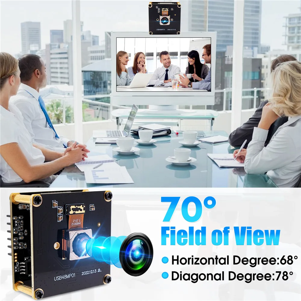 ELP 고속 자동 초점 HD 48MP USB 카메라 모듈, 무료 드라이버, 산업 검사 이미지 카메라, 의료 이미지 분석, 200ms