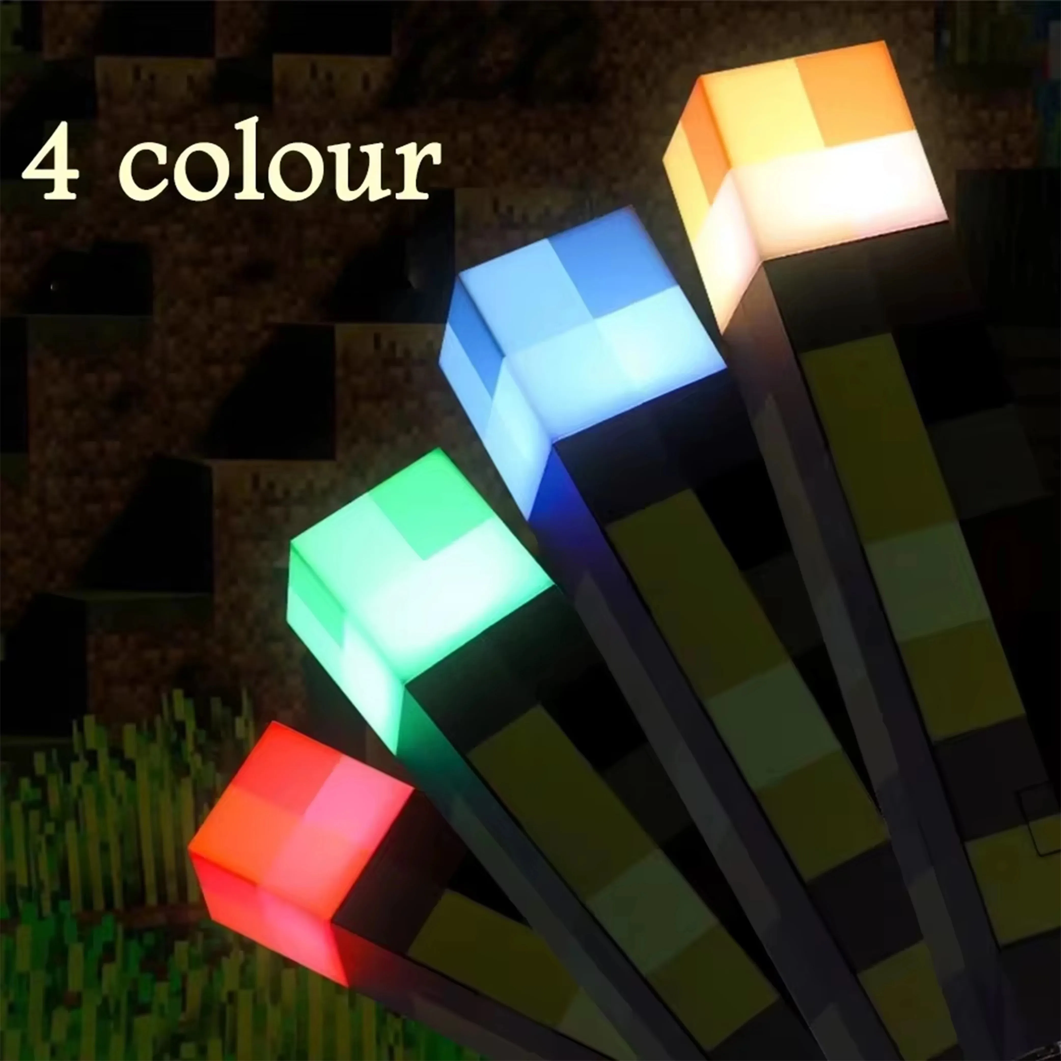 Torch light pixel wind remote control torch night light charging mine diamond