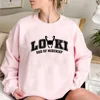 Loki God of Mischief Sweatshirt Loki Inspired Sweater Unisex Long Sleeve Crewneck Sweatshirts Graphic Hoodies Superhero Pullover 4