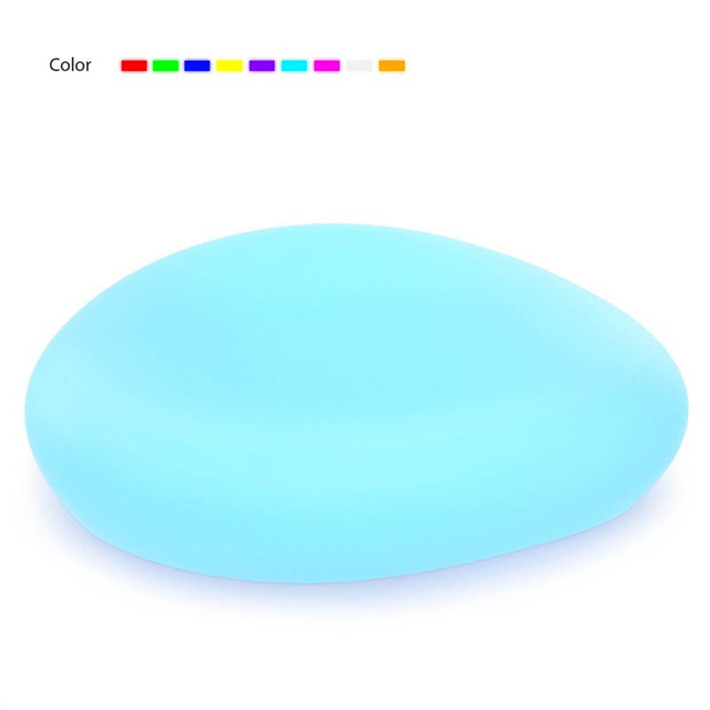 Outdoor, Glow Cobble Stone Shape Solar Garden Light Waterproof Color Changing Landscape Lights with Remote Control