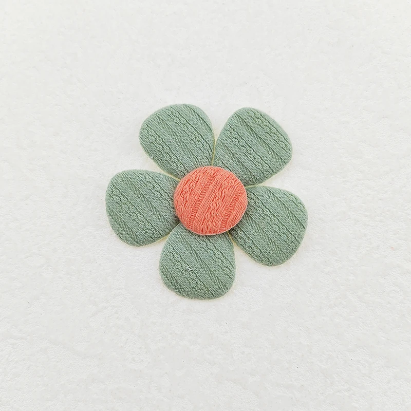 20pcs 5cm Filz Stoff Blumen applikationen für Kleidung Hut Näh zubehör DIY Kopf bedeckung Haars pange Bogen Dekor Patches – Detail 11