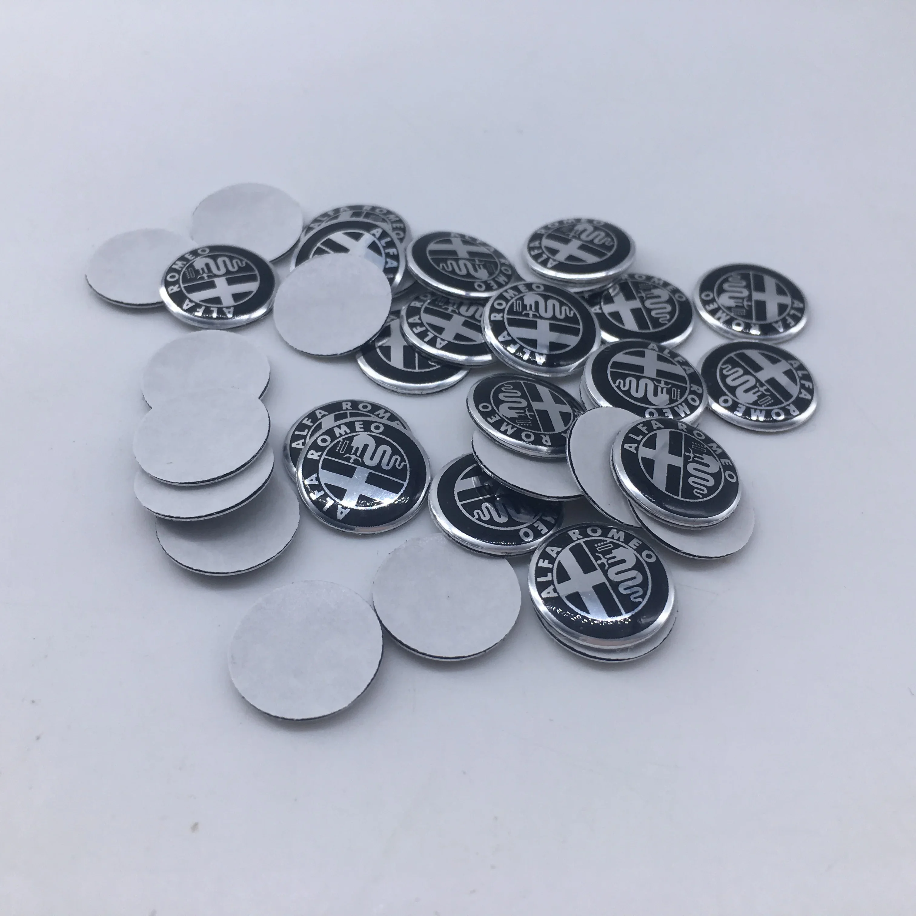 20-Piece Set of Aluminum Car Key Emblem Stickers