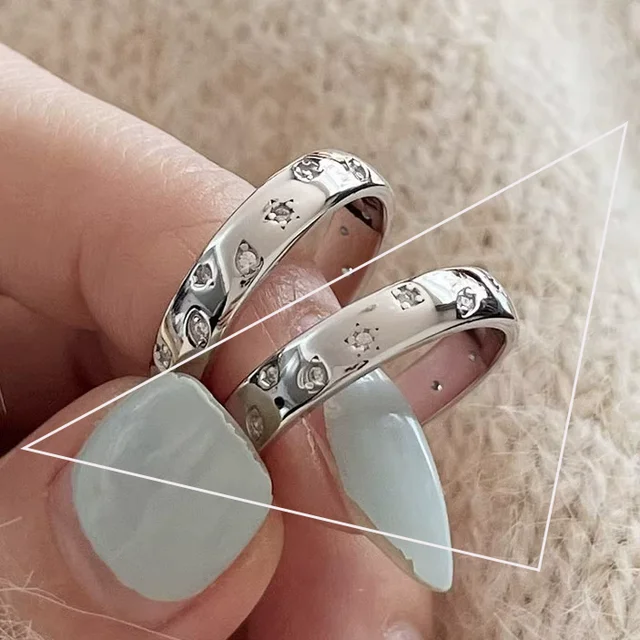 Bague Girlbible en argent sterling 925 pour femme, couple, minimaliste, faite à la main, rétro, avec pierre noire, bijoux de fête, cadeau, anti-allergie
