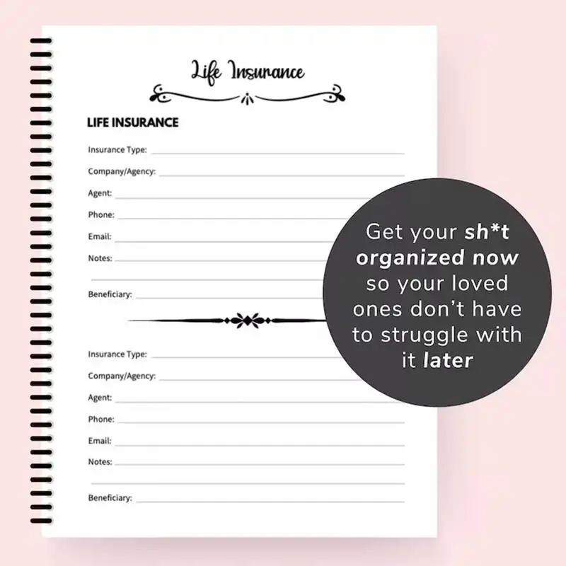 Happy Life Planner End Of Life Planner Organizer Workbook Funny Guided Final Arrangements Organizer For Possessions Business