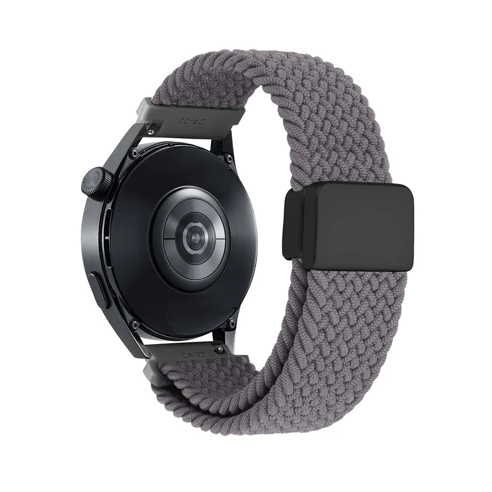 Nylon Magnetic Buckle Strap with Braided Design, 20mm/22mm