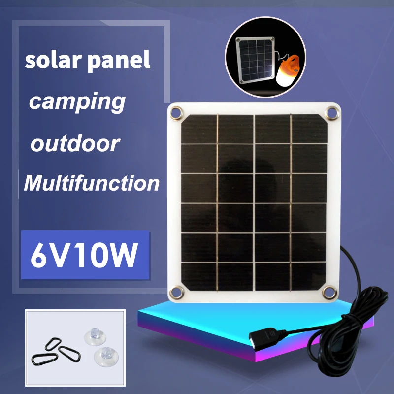 5V Solar Panel USB 10W 5W Flexible Plate Solar Cell Solar Battery Outdoor Solar Portable Charger