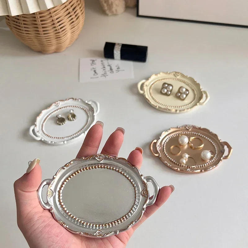 Decorative Jewelry Plate Nordic Necklace Earrings Storage Tray Photo Props Jewelry Display Tray Room Aesthetic Decor Accessories jewelry display tray