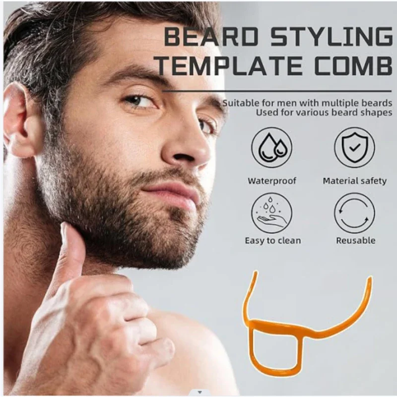High Quality Practical Silicone Men's Beard Shaping Beard Shaper Tool Neckline Guide Easy Clean and Carry Out Beard Shaper