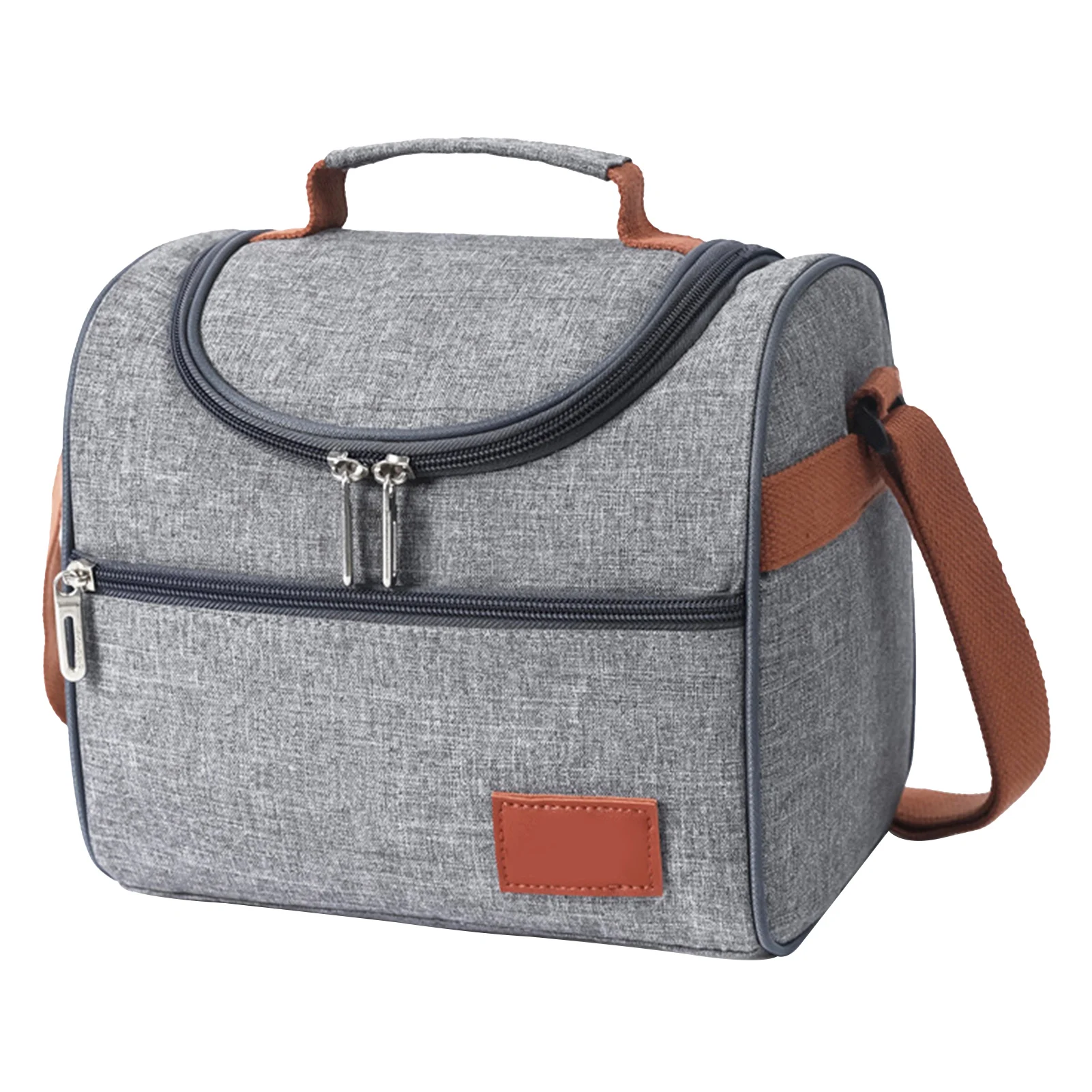 

Kids Adult Lunch Bag Large Capacity With Shoulder Strap Tote School Thermal Insulated Office Cooler Picnic Aluminum Foil Camping