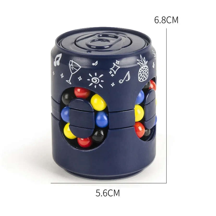 Decompression Toys Rotating Magic Bean Cube Cans Fidgeting Toy Educational Toy Rotating Can Children's Puzzle Stress Relief