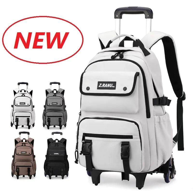 Nuovo zaino con ruote per ragazzi Zaino con ruote Trolley Borsa da scuola per adolescenti Zaino con ruote elementari Mochilas Escolares 1
