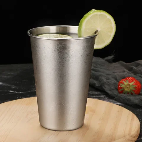 

New Stainless Steel Metal Beer Cooler Cup Wine Cups Coffee Tumbler Tea Milk Mugs Home 60ml/300ml/180ml/500ml