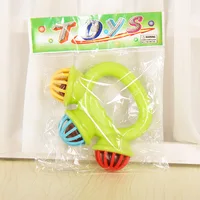 Hochet confortable pour bébé de 0 à 3 ans, sonnerie à trois têtes, boule de préhension, jouets éducatifs précoces, cloche à main, jouets pour bébé 5