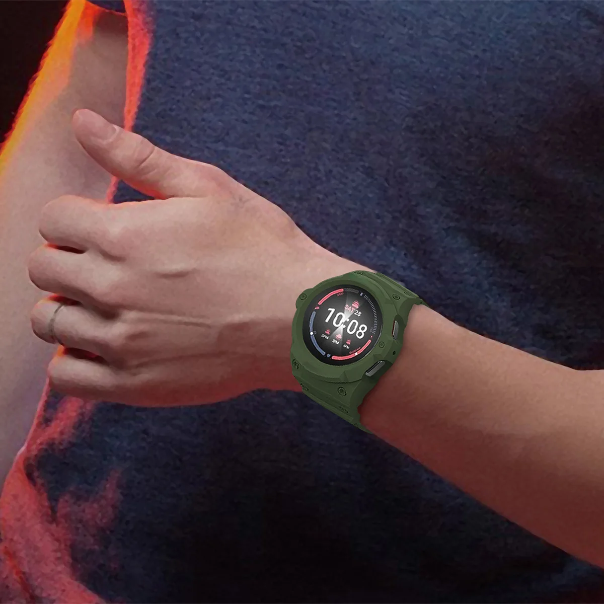 Silicone Strap+PC Case For Samsung Galaxy Watch 7/6/5/4 40MM 44MM Bracelet Protective Cover Galaxy Watch Modification kit