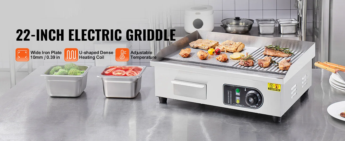 electric griddle cooking surface