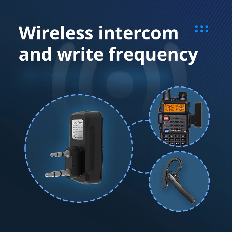 walkie talkie wireless voice suite write frequency and hanging ears headphones and wearable PTT for UV-5R UV-82 BF-888S A36plus