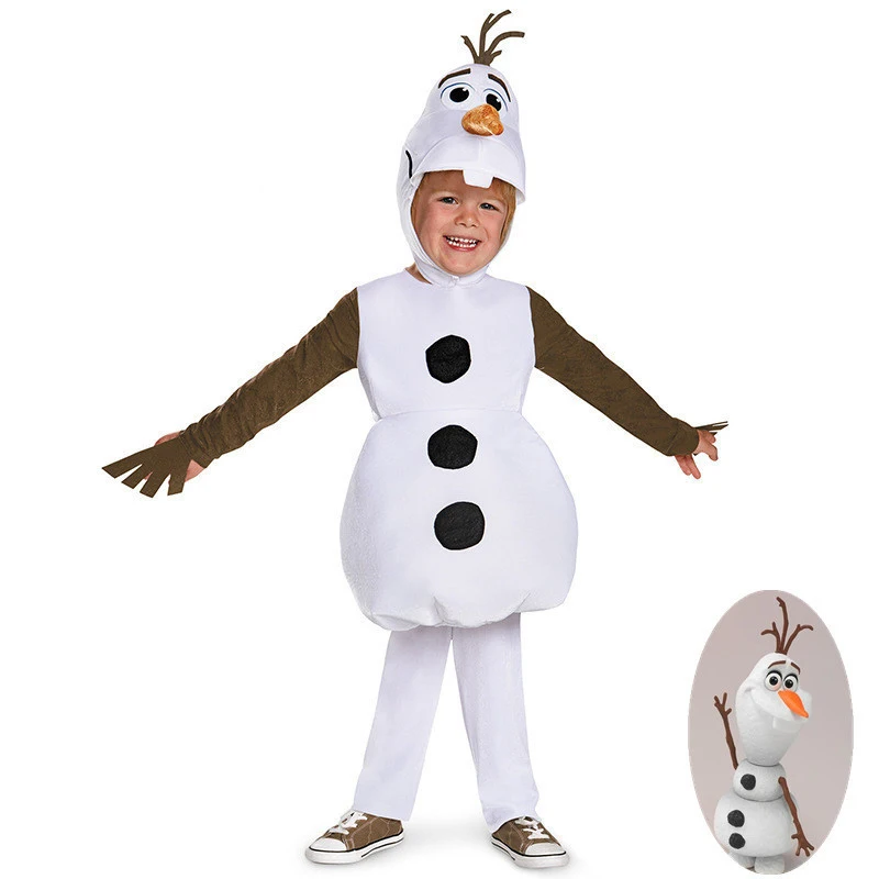 

SUPER Funny Infant child Olaf Deluxe Halloween Costume (3-9Years) 3pcs 1set