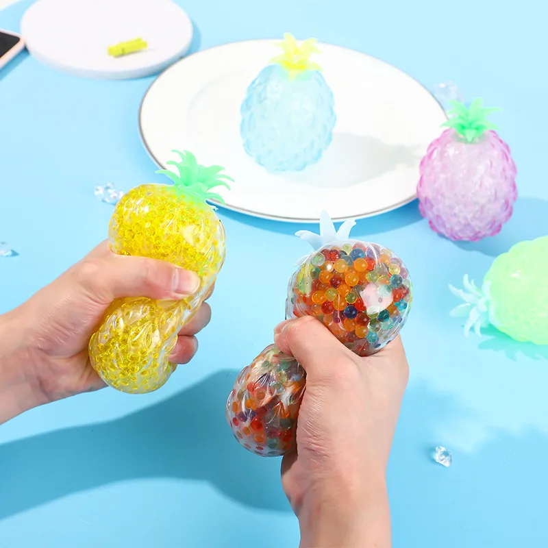 

Creative Elastic Squeeze Pineapple Toy TPR 3D Stress Relief Decompression Toy Anti Stress Fruit Toys Kids Fidget Toy Pop it