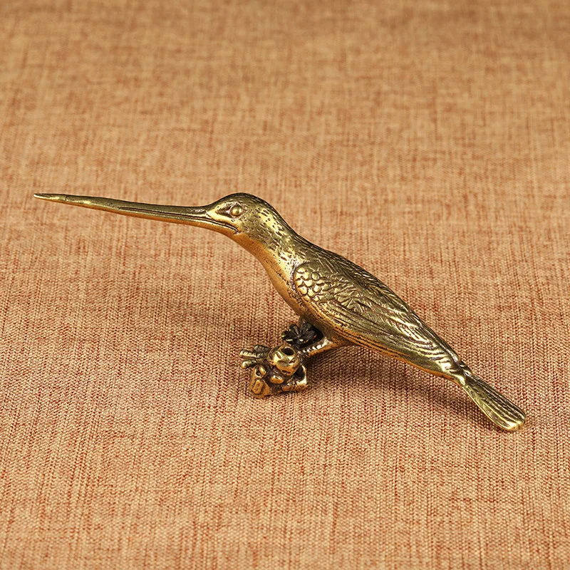 

Solid Brass kingfisher Figurines animals Miniatures Crafts Desktop Ornaments Desk Living Room Home Decoration Accessories GIFT