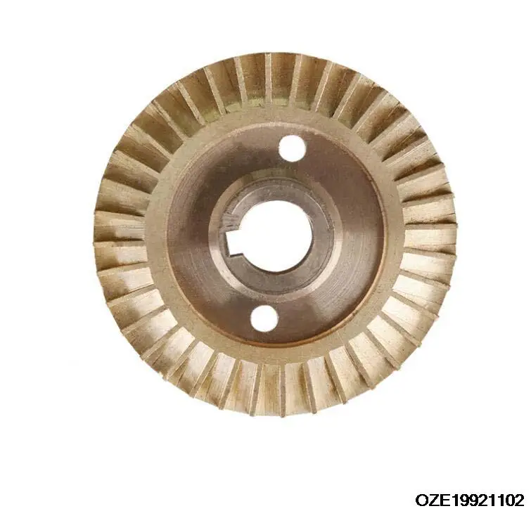 12mm Thickness 60mm OD 36 Teeth Brass Water Pump Impeller Copper Tone