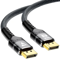 Ultra - High Definition DisplayPort Cable with HDR10 and HDCP 2.2 Support - 3m (16K DP 2.1 Cable)