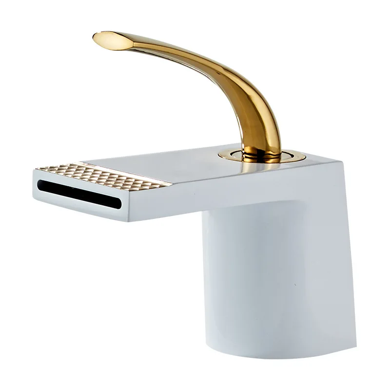 

Full Copper Waterfall Washbasin Faucet Hot Cold Toilet Countertop Basin Splash Proof Bathroom Faucet Accessories