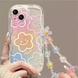Elegant 3D Flower Chain Phone Case - Vibrant Floral Design & Durable Protection for Samsung A53 5G (S11718)